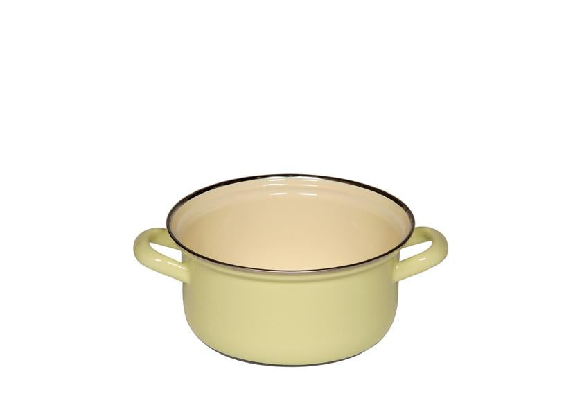 RIESS Stieltopf Pastellrand emailliert gelb-grün IND16CM
Art.-Nr. 011416
