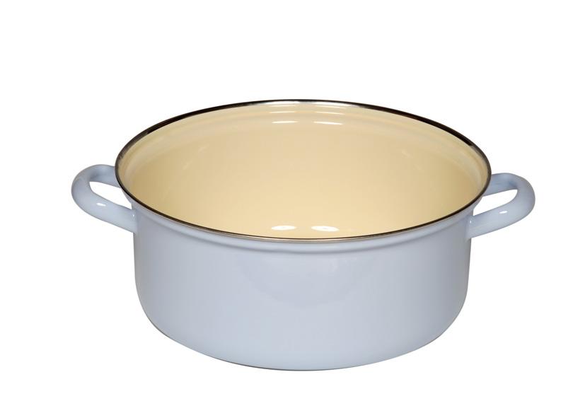 RIESS Email-Pastell Induktion Stielkasserolle mit Chromrand und blau emailliert, 24 cm
Code 011420