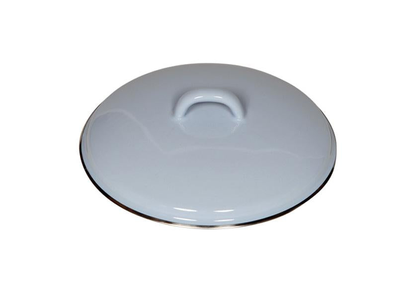 RIESS EMAIL-DECKEL BLAU MIT CHROMRAND Ø24CM &