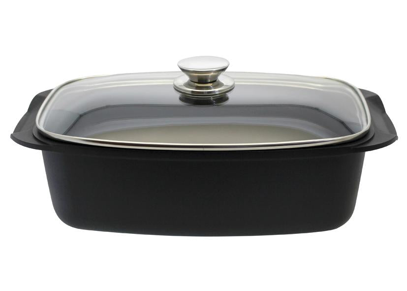 ROASTER+GLASS LID &