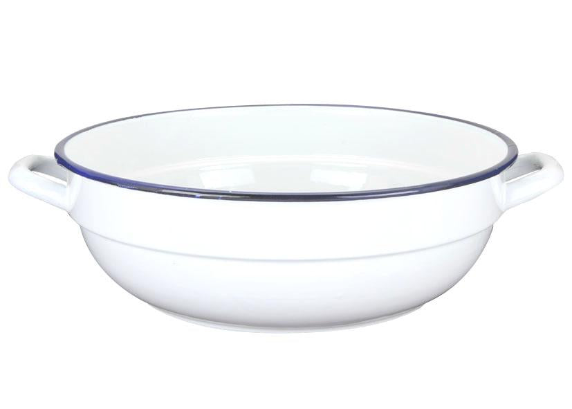 TEGAME 2 MANICI SMALTATO BIANCO BLU Ø32CM
Cod. 012263