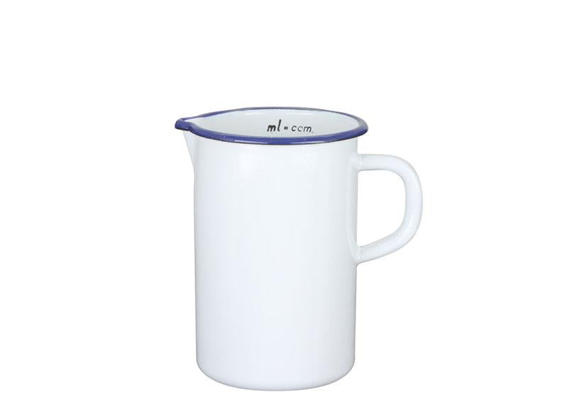 GRADUATED ENAMELLED MEASURE WHITE BLUE 1.25L Ø10CM
Code. 012267