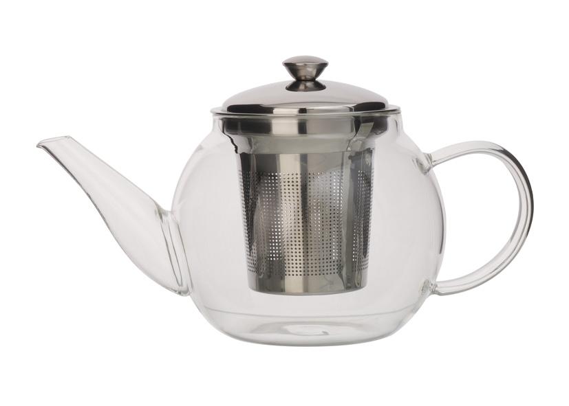 TEAPOT+FILTER GLASS STAINLESS STEEL 0.60L EVA Item 012760