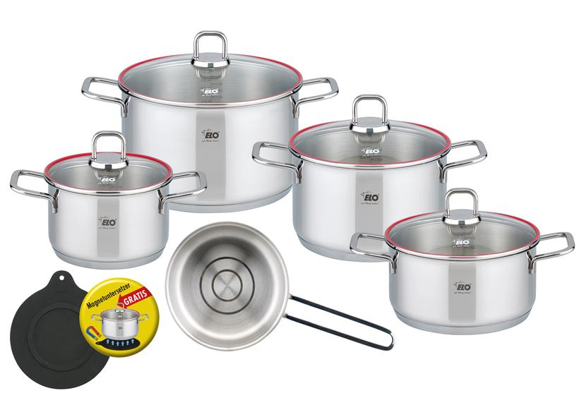 5 PEZZI SET PENTOLE+4 COP+1 PIASTRA MAGNETIC &