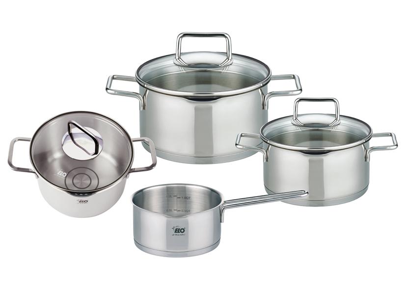 4 PEZZI SET PENTOLE+3 COP &