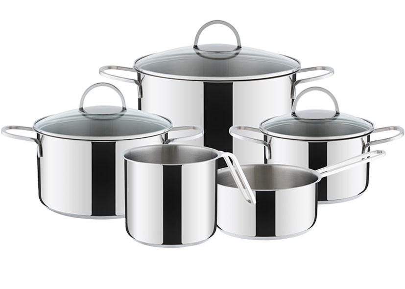 8 PEZZI SET PENTOLE &