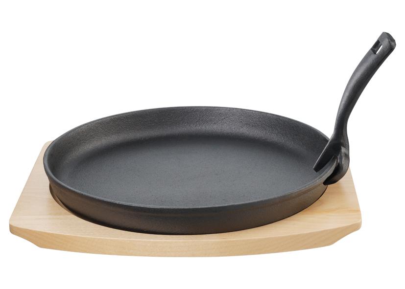 Gusseiserne Grillpfanne mit Holzsockel Ø25CM EVA
Art. 013667