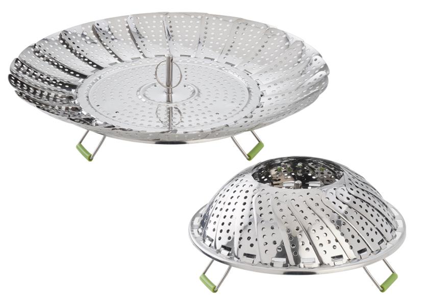VEGETABLE STEAMER STAINLESS STEEL SILICONE FEET 28CM EVA
Code 014009
