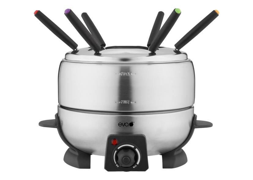 ELEKTRISCHES FONDUE EDELSTAHL 800W 6P EVA Art.-Nr. 022757
