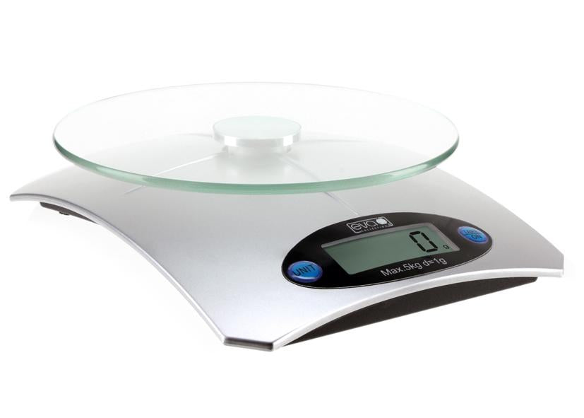 BILANCIA CUCINA DIGITALE ABS VETRO 5KG 1G EVA Cod. 033344