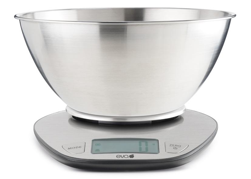 BILANCIA CUCINA DIGITALE ACCIAIO INOSSIDABILE 5KG 1G EVA
Cod. 033353