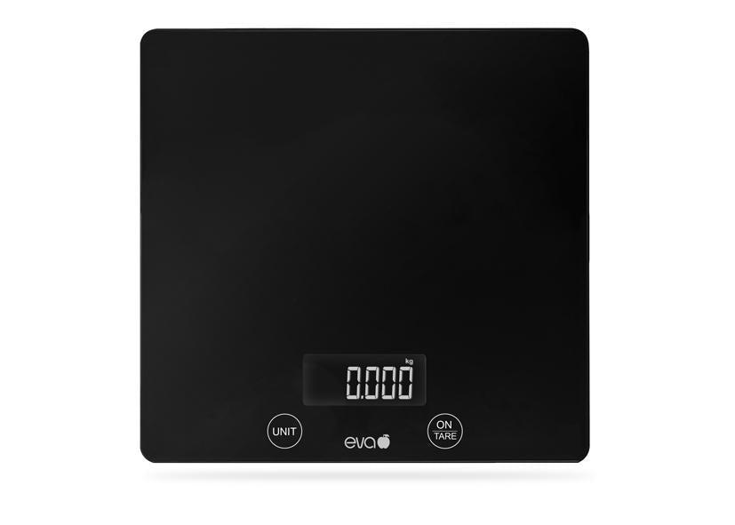 BILANCIA CUCINA DIGITALE VETRO NERO 15KG 1G EVA
Cod. 033372