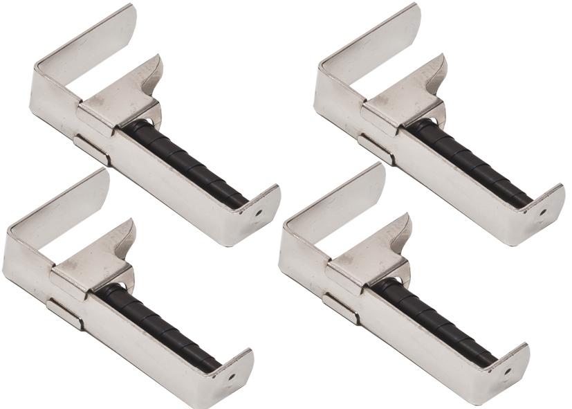 4 FERMATOVAGLIE A MOLLE NICHELATE EVA Cod. 040770