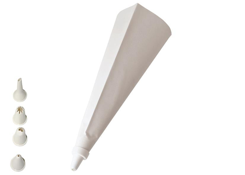 PIPING BAG + 5 PP NOZZLES LINEN 28 CM WESTMARK
Code 041116