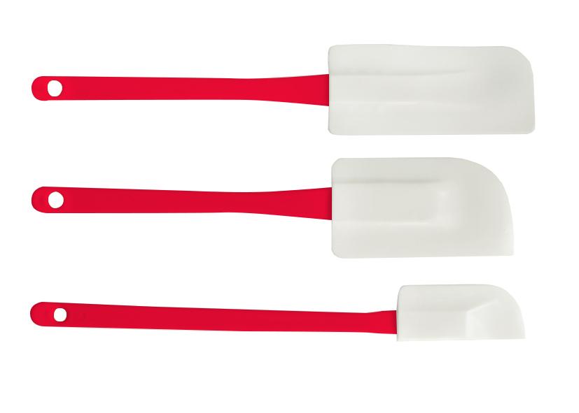3 SPATOLE PASTICCERIA MANICO PLASTICA EVA Cod. 041212
