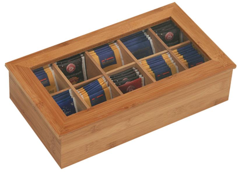 TEEBEUTELBOX BAMBUS FSC 10 FÄCHER 36X20X9CM KESPER
Artikel-Nr. 041529