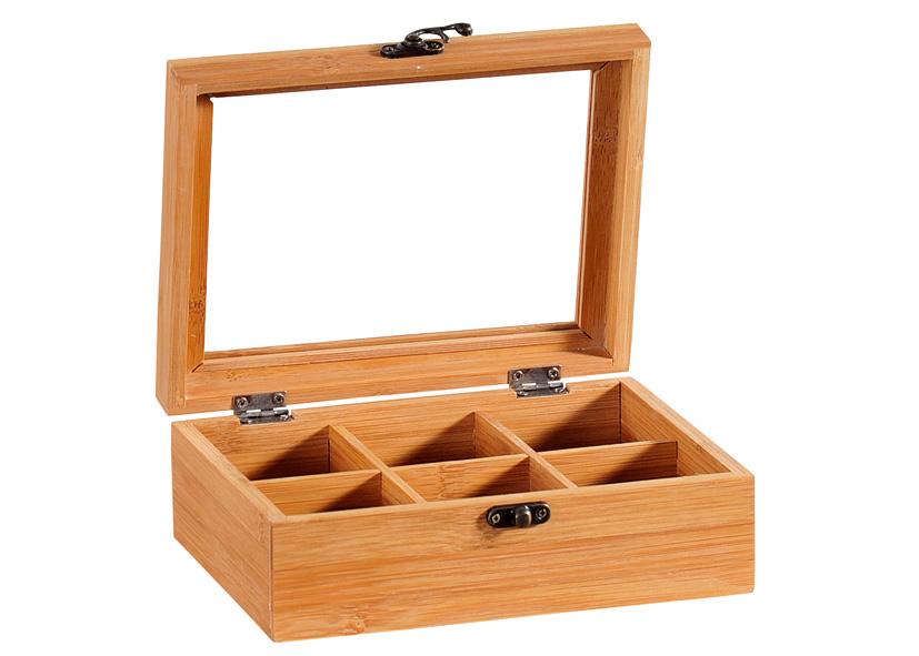 BAMBOO FSC TEA BAG HOLDER 6 COMPARTMENTS 22X16X9CM KESPER
Code 041538