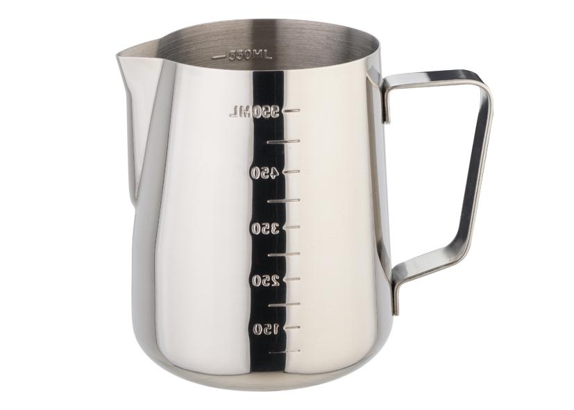 MILCHKÄNNCHEN EDELSTAHL 18 10 SKALIERTER MESSBECHER 600ML EVA Art. 041663
