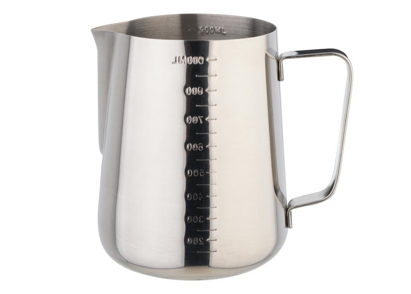 MILK PITCHER STAINLESS STEEL 18 1 GRADUATED SCALE 1000ML EVA Code 041665