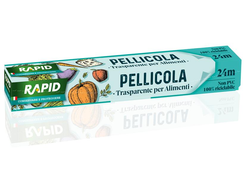 ROTOLO PELLICOLA TRASPARENTE PE 24 M RAPID Cod. 041758