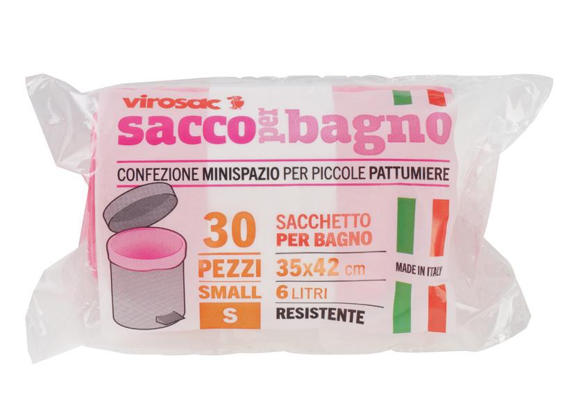 ROLL OF 30 BIN BAGS 35X42CM 6L VIROSAC Code 042251