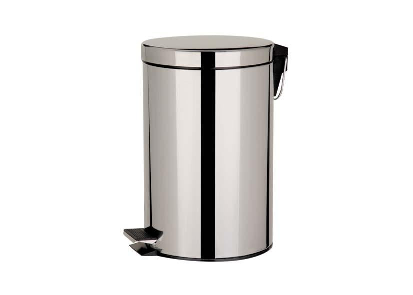 STAINLESS STEEL CYLINDRICAL PEDAL BIN 12L EVA Item No. 042287