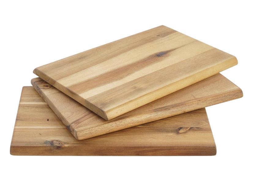 3 TAGLIERI RETTANGOLARI LEGNO ACACIA FSC 23X15CM Cod. 043308