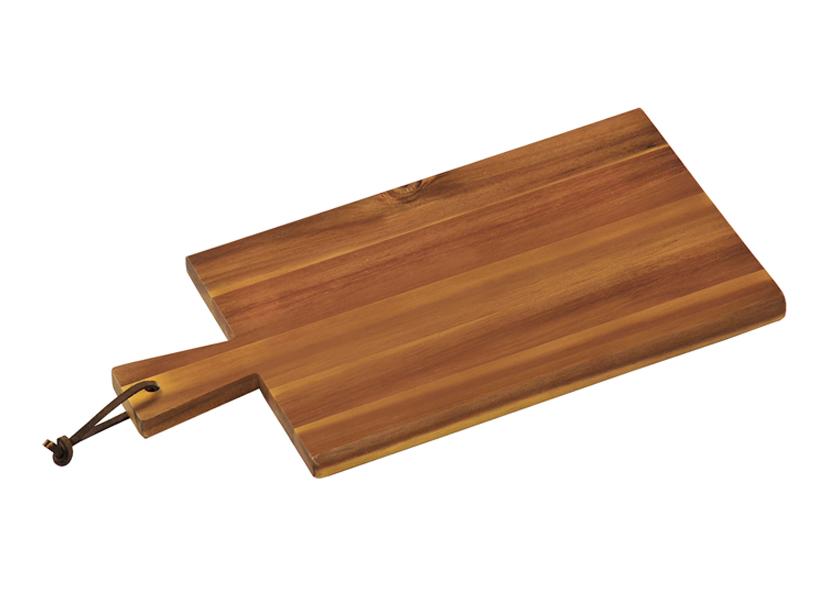 ACACIA WOOD CUTTING BOARD FSC+HANDLE 35X18CM KESPER Item 043339