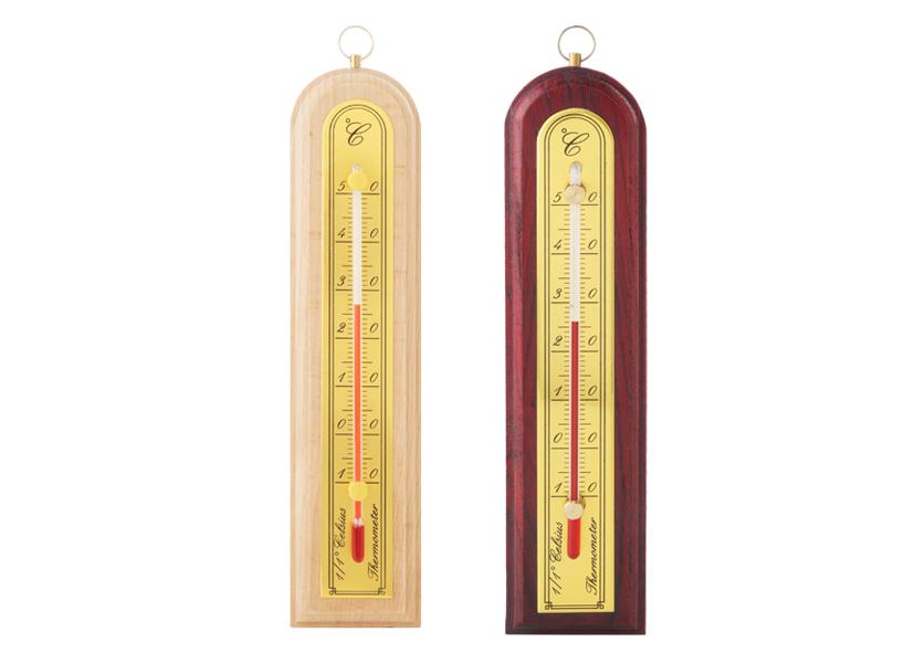 TERMOMETRO INTERNI FAGGIO LACCATO ASSORT. 19CM -10°+50° EVA Cod. 043803