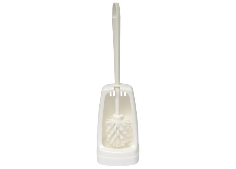 WHITE TOILET BRUSH HOLDER &
