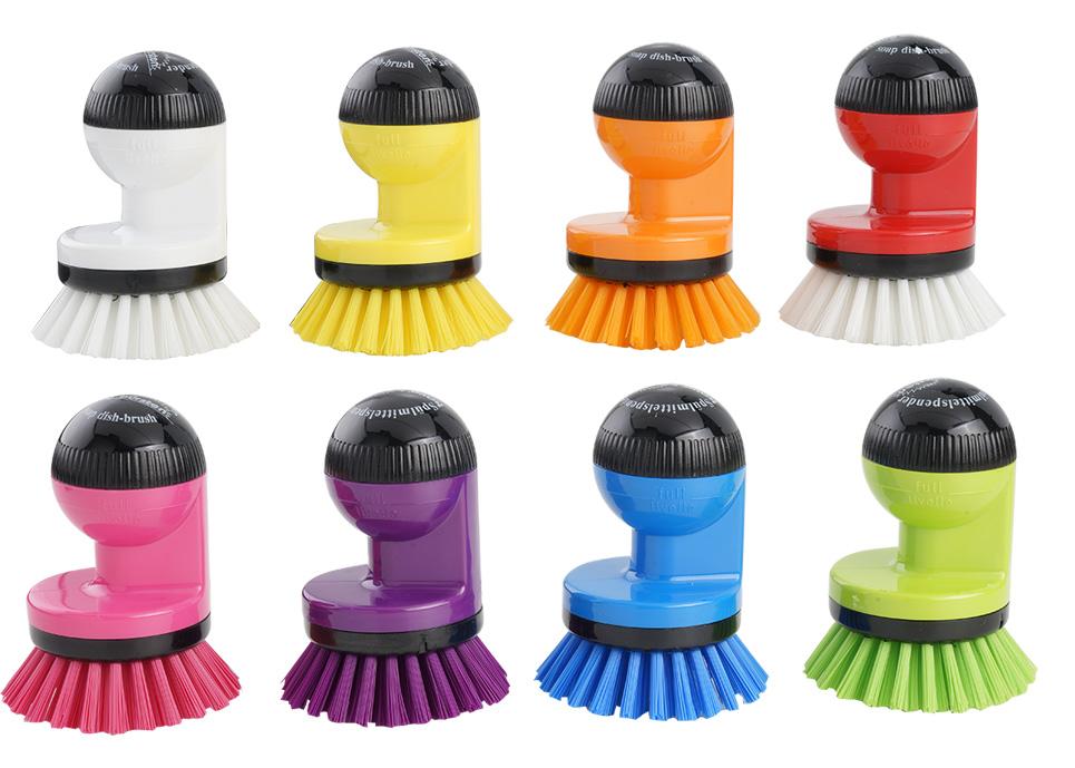 DISH BRUSH WITH DISPENSER &