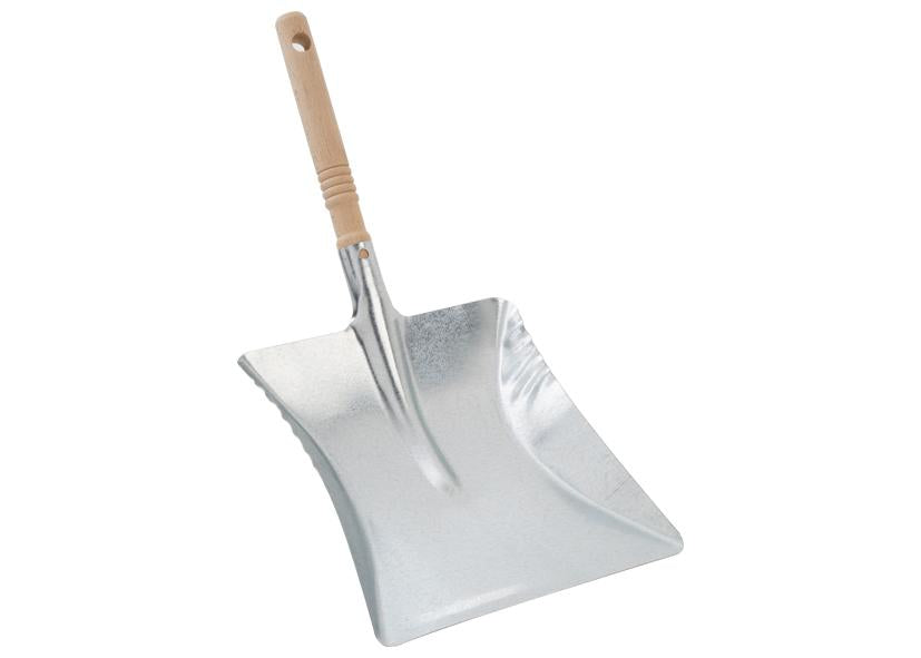 PALETTA POLVERE ZINCATA CON MANICO IN LEGNO 23X46CM MASTA Cod. 044876