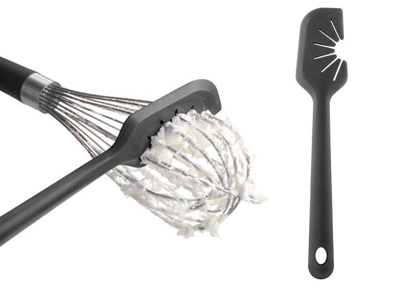 2-IN-1 WHISK SCRAPER SPATULA &