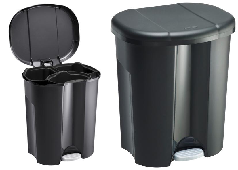 ROTHO TRIO PEDAL BIN BLACK 1x11L, 2X15L Item no. 046352