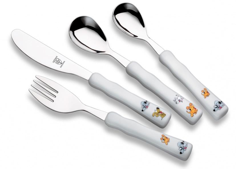 4 PEZZI SERVIZIO POSATE BAMBINI &