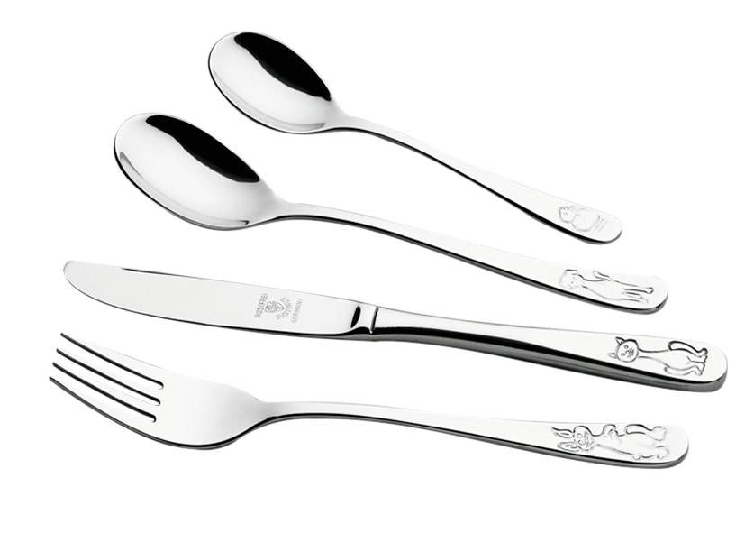 4 PEZZI SERVIZIO POSATE BAMBINI &