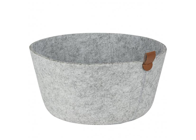 FILZ-RUNDKORB 24CM GRAU &
