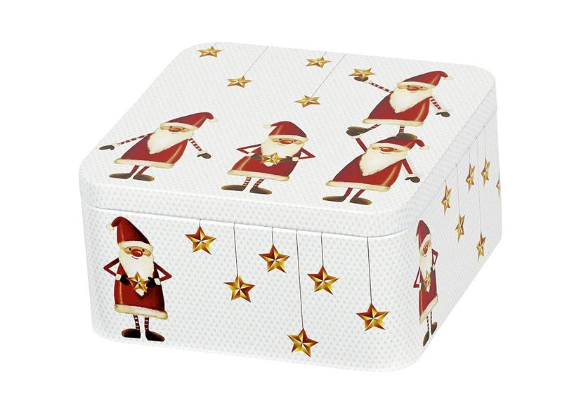 KEKSDOSE QUADRATISCH "NIKOLAUS" 15X15X7,5CM GAWOL Art. 076036