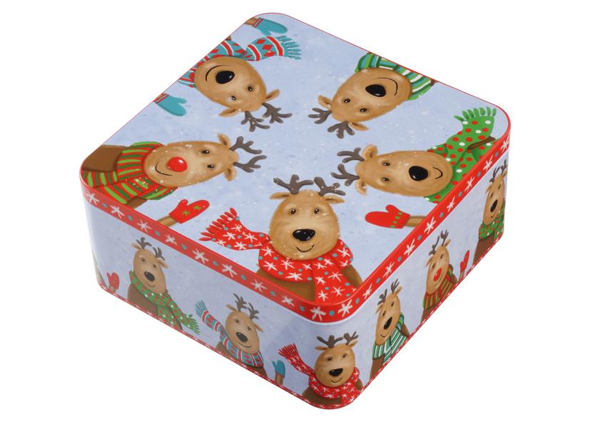 SQUARE BISCUIT TIN &