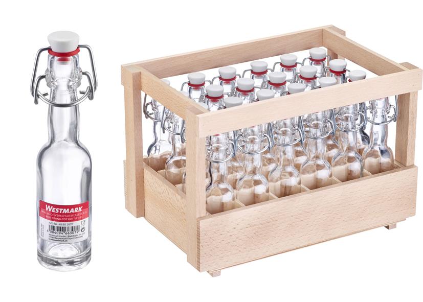 BOTTIGLIA VETRO TAPPO MECCANICO 40ML IN DISPLAY WESTMARK Cod. 101022