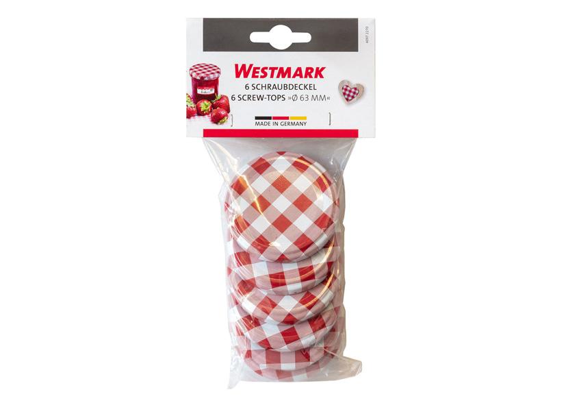 6 COPERCHI A VITE DECORATI Ø 63 MM WESTMARK
Cod. 101097
