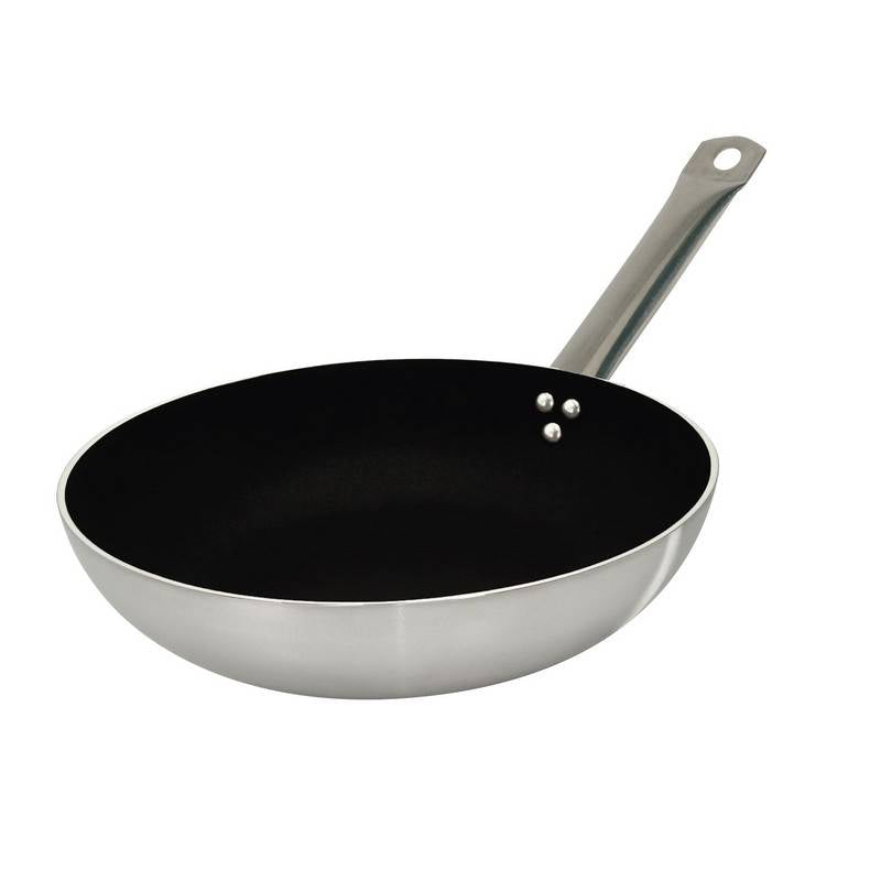 HIGH FLARED NON-STICK STAINLESS STEEL INDUCTION FRYING PAN DIAM. 24 CM