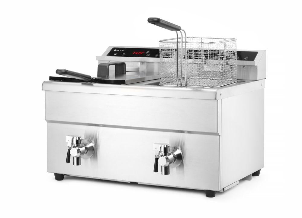 Induction fryer with drain taps - 2 x 8 L Ref. 215029