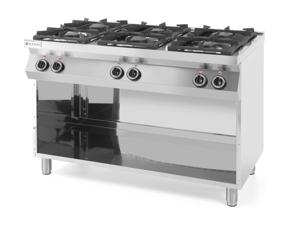 6-burner gas range with open stand Item No. 226094
