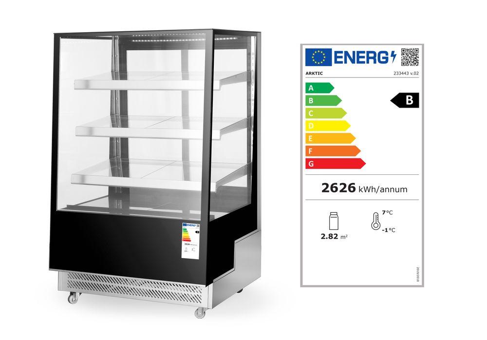 Vetrina refrigerata con 3 ripiani inclinati Cod. 233443
