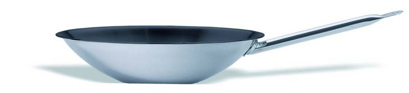 ANTIHAFTBESCHICHTETE EDELSTAHL-WOKPFANNE, FLACHER BODEN, 36CM
