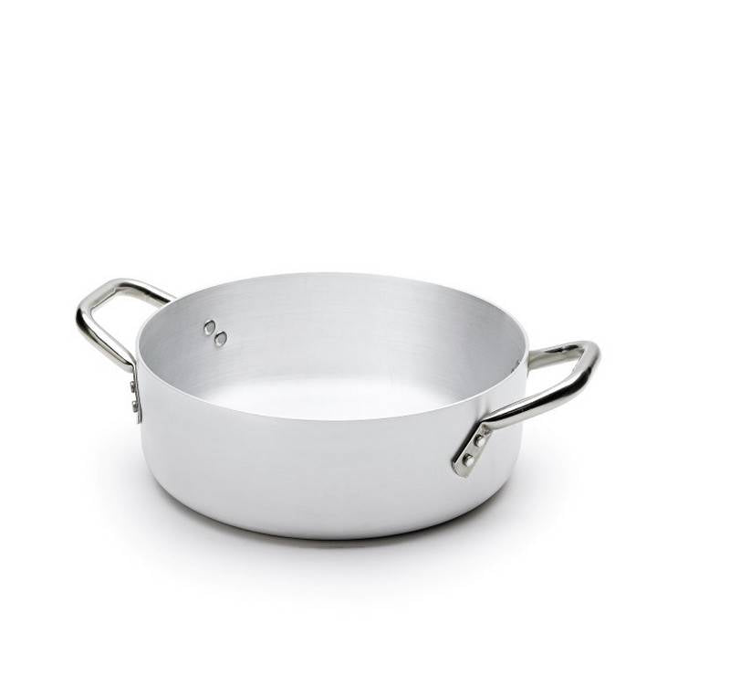 FLACHER TOPF 2 GRIFFE ALUMINIUM FÜR INDUKTION 20CM