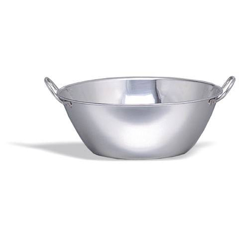 SCHÜSSEL FLACHER BODEN AUS ROSTFREIEM EDELSTAHL 450MM