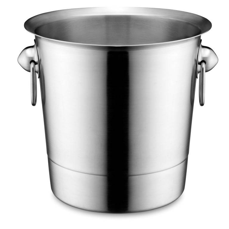 SECCHIELLO CHAMPAGNE ACCIAIO INOX CON MANIGLIE