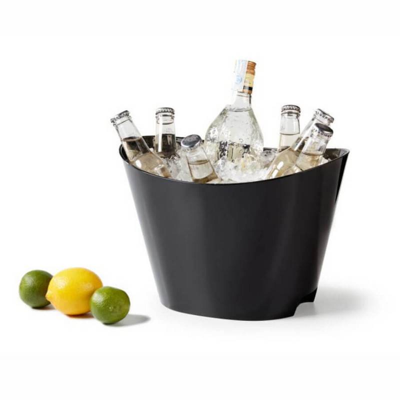 SECCHIELLO CHAMPAGNE ACRILICO OLVALE NERO 32,5X23,5 H 22
